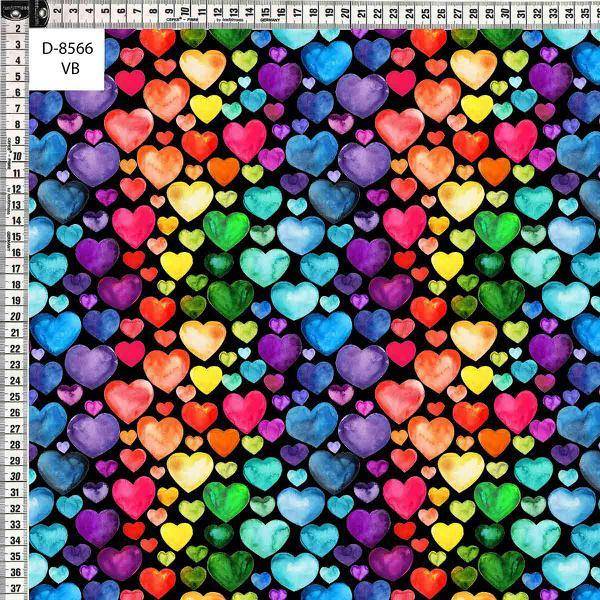 Hovedbilde Regnbuehjerter, Svart