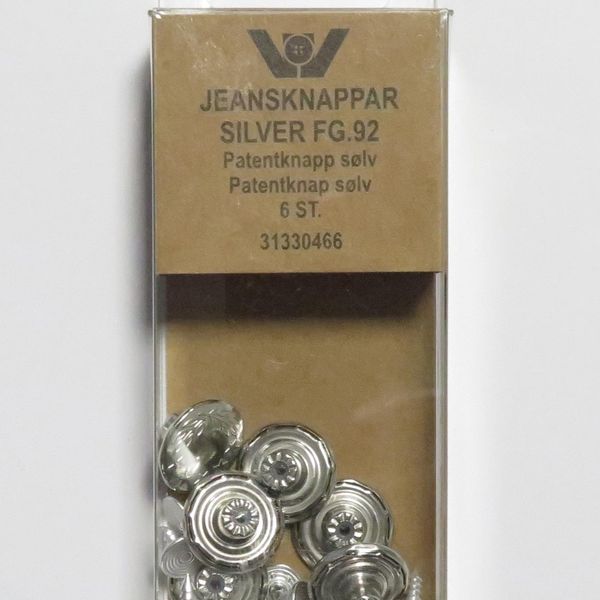Hovedbilde Patentknapp Jeans - 17 mm, Sølv